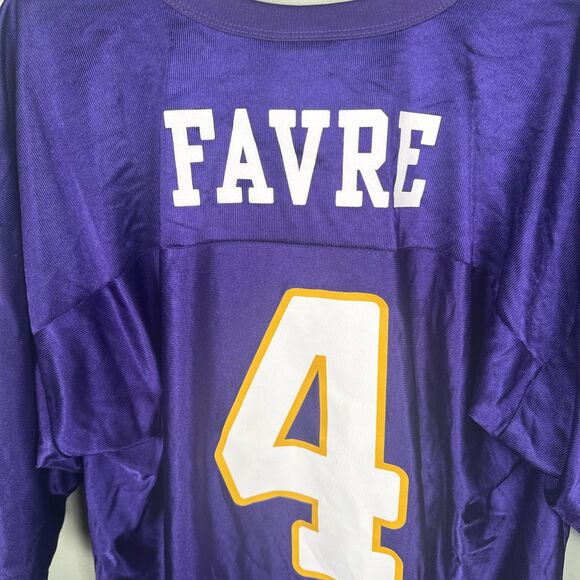 Brett Favre #4 Vikings Football Jersey NFL Team Apparel Onfield Mens Size XL - Picture 7 of 13